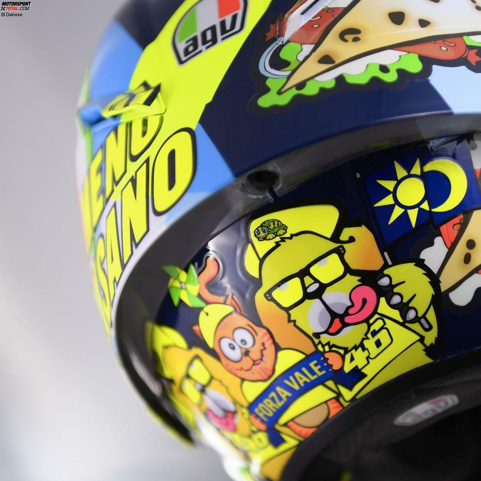 Das Spezieldesign von Valentino Rossis Helm für Misano 2019