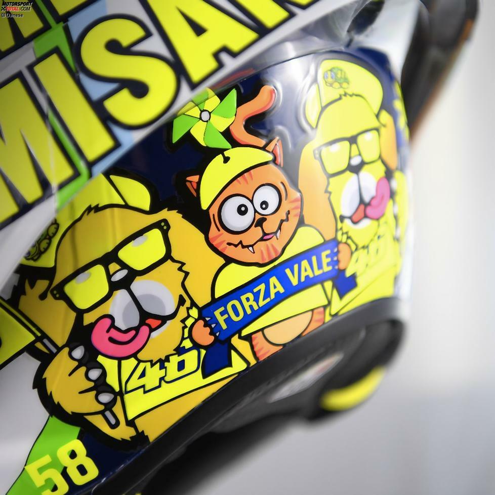 Das Spezieldesign von Valentino Rossis Helm für Misano 2019