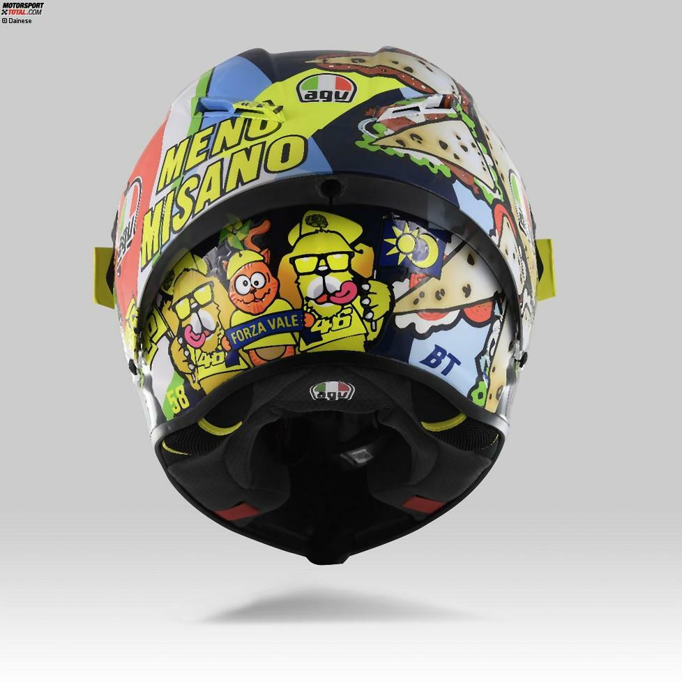 Das Spezieldesign von Valentino Rossis Helm für Misano 2019