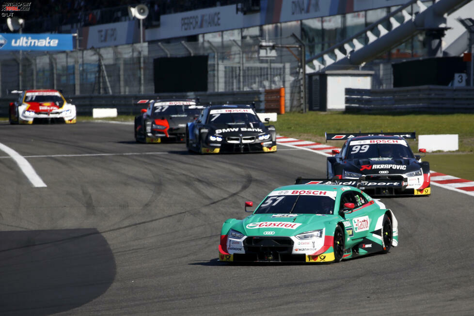 Im Sonntagsrennen auf dem Nürburgring feierte Audi einen Siebenfacherfolg - damit egalisierte die Marke den bisherigen Rekord (BMW/Zandvoort 2015).