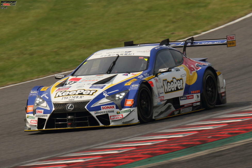 Die beiden von Red Bull unterstützten Super-GT-Teampartner Hirakawa und Cassidy pilotieren in Hockenheim den Lexus LC500. Ein Auto, das gerade seine Abschiedstournee feiert, denn in der kommenden Saison wird der seit 2017 eingesetzte Bolide durch den neuen Toyota Supra ersetzt.