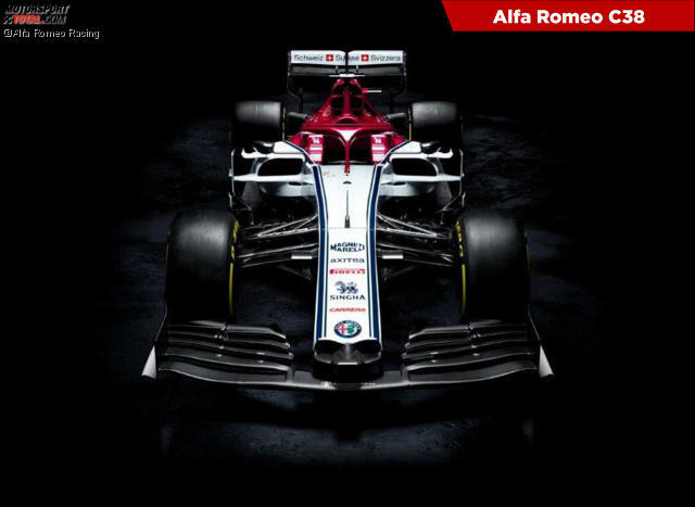 Alfa Romeo bleibt den Farben des Vorjahres auch beim neuen C38 treu. Jetzt durch die Bilder des neuen Boliden von Kimi Räikkönen mit der offiziellen Lackierung klicken!