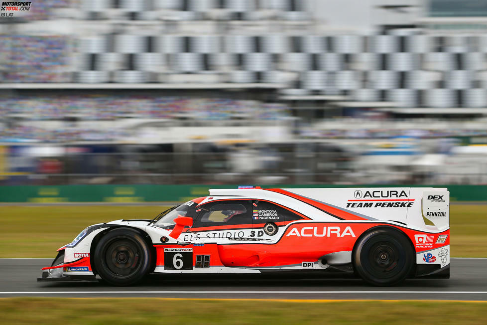 Penske-Acura #6 (Montoya/Cameron/Pagenaud) - Erinnerung an: Comptech Racing. Acuras erste großen Sportwagen-Erfolge kamen in den frühen 1990er-Jahren, als Parker Johnstone dreimal in Folge den Titel bei den IMSA GTP Lights holen konnte. Charakeristisch war das orange-weiße Farbdesign.