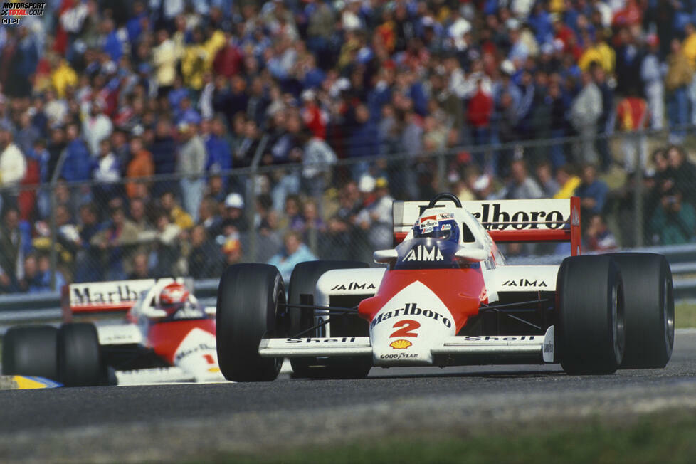 Platz 2: 1985 - Niki Lauda (19,18 Prozent der Punkte von Alain Prost) - Nachdem er Prost ein Jahr zuvor noch um einen halben Punkt schlägt, ist Laudas Abschiedssaison zum Vergessen. Nur dreimal bringt er den McLaren MP4/2B ins Ziel, während Prost in 16 Rennen elfmal auf dem Podium steht. Kein schönes Ende einer großen Formel-1-Karriere...