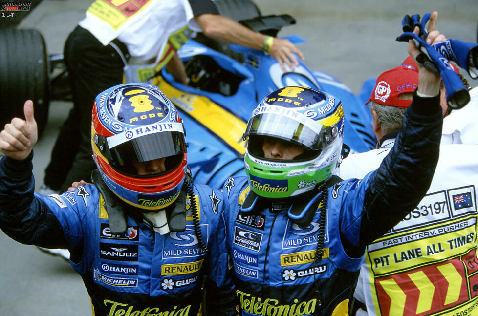 Platz 7: 2005 - Giancarlo Fisichella (43,61 Prozent der Punkte von Fernando Alonso) - Renault-Neuling Fisichella gewinnt zwar den Saisonauftakt in Australien, ist danach aber chancenlos gegen den Spanier, der sich mit insgesamt sieben Siegen seinen ersten WM-Titel sichert. Fisichella gewinnt erst 2006 wieder einen GP.