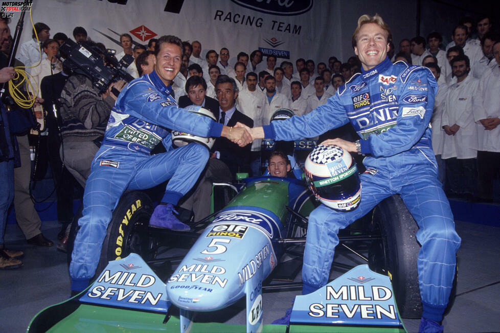 Platz 1: 1994 - Jos Verstappen/JJ Lehto/Johnny Herbert (11,96 Prozent der Punkte von Michael Schumacher) - 