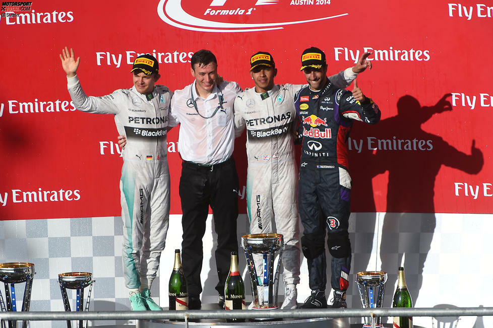 Mercedes (Lewis Hamilton/Nico Rosberg): 4 - Japan 2014, Russland 2014, USA 2014, Brasilien 2014
