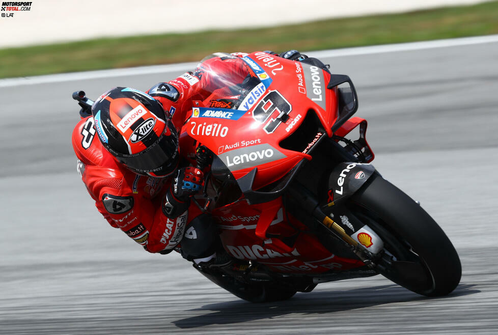 2019 (Desmosedici GP19) - Fahrer: Andrea Dovizioso, Danilo Petrucci, Michele Pirro (Testfahrer) - Bilanz: 3 Siege, 12 Podestplätze, Vizetitel in der Fahrer-WM (Dovizioso), P3 in der Hersteller-WM