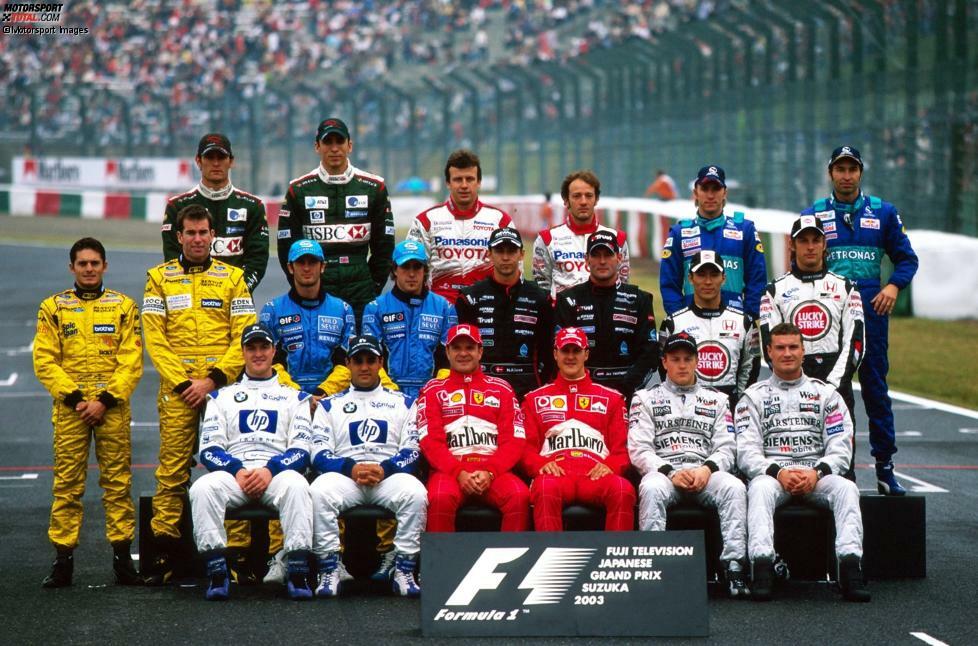 Suzuka, 13. Oktober 2003: Nicht vom Saisonauftakt, aber trotzdem sehenswert. Denn es ist das letzte Formel-1-Jahr von Jos Verstappen. Nur zwölf Jahre später fährt sein Sohn Max Verstappen ebenfalls Grands Prix.