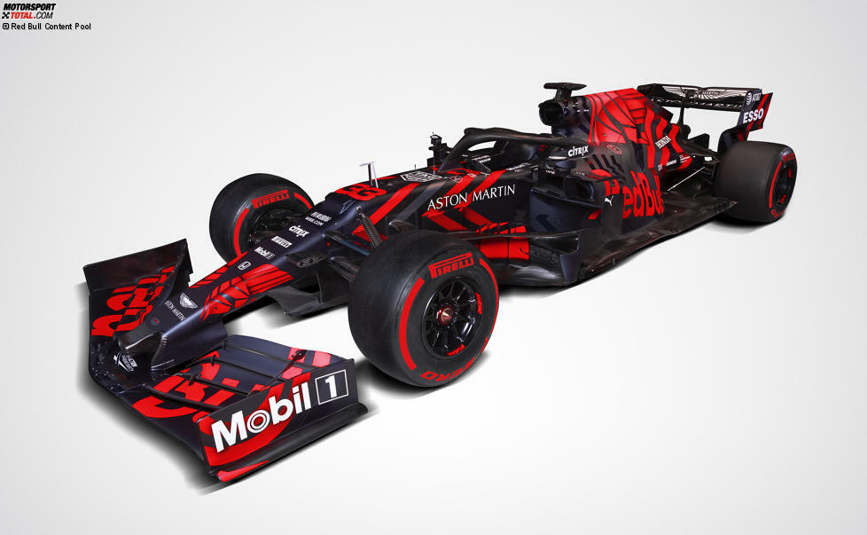 Der Red Bull RB15 folgte prompt und wartet nicht nur mit einem Honda-Motor ...