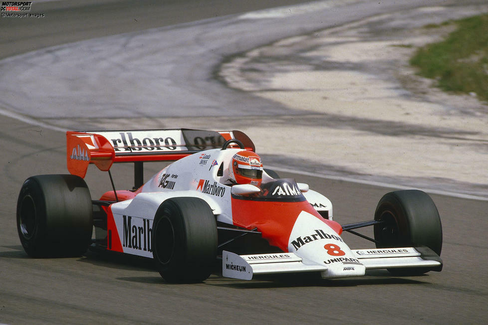 8 Siege: McLaren von Großbritannien 1984 bis Brasilien 1985 - Im teaminternen Zweikampf um die WM ließen Niki Lauda und Alain Prost 1984 nichts anbrennen. Sie machten die letzten sieben Saisonrennen unter sich aus - und Lauda gewann um einen halben Punkt. Prost siegte auch zum Auftakt '85, bevor Ayrton Senna im Lotus die Strähne beendete.