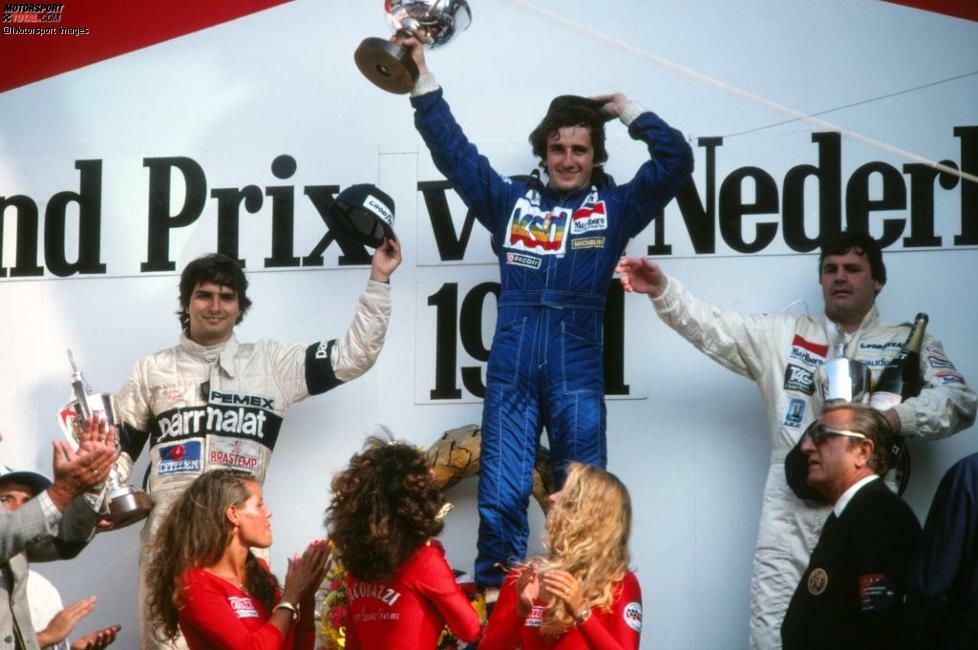 Anfang der 80er-Jahre dominieren die Franzosen in Zandvoort und holen vier Siege in Folge. 1981 feiert Alain Prost seinen erst zweiten Formel-1-Sieg, 1982 Didier Pironi seinen letzten. Auch für Rene Arnoux ist es 1983 der letzte Erfolg, bevor sich 1984 noch einmal Alain Prost in die Siegerliste einträgt.