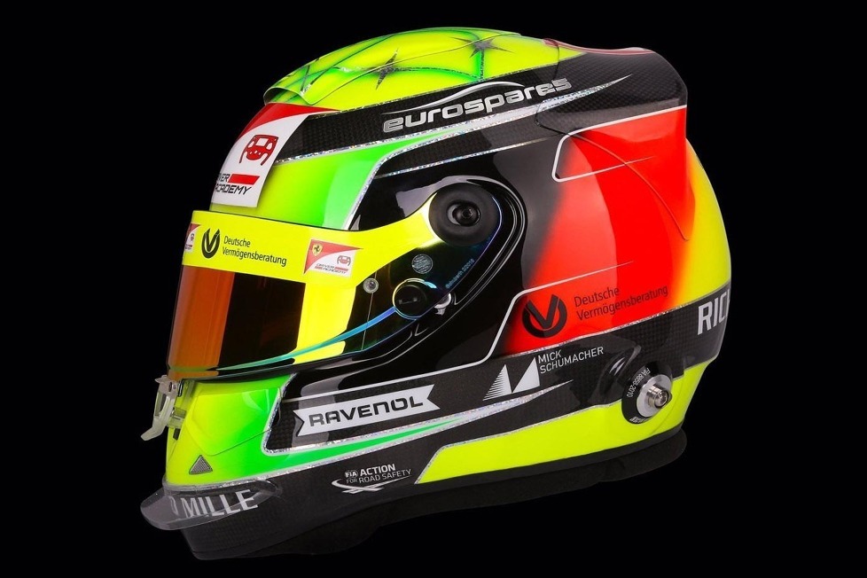 Die besten Fotos des Helms, den Mick Schumacher 2019 in der Formel 2 tragen wird