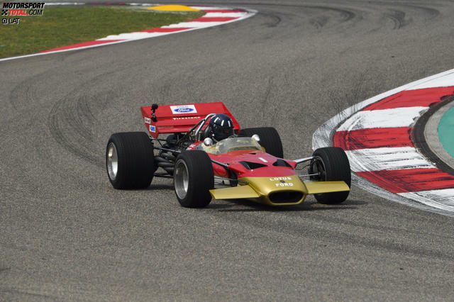 Damon Hill drehte in Schanghai einige Runden im Lotus 49B.