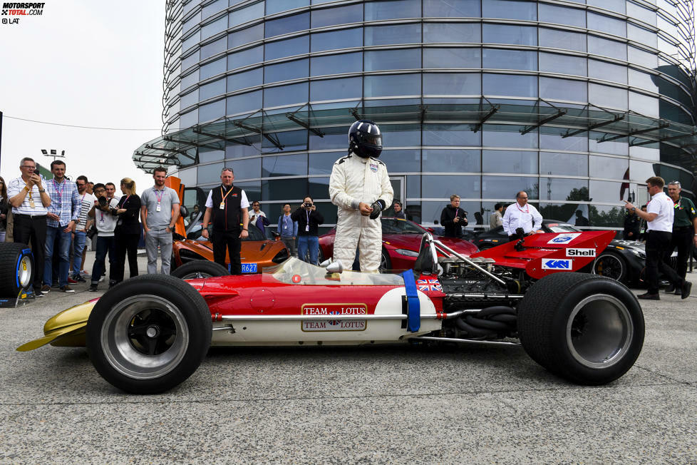 Der Lotus war das einzige klassische Formel-1-Auto, das am Freitag anlässlich der Feierlichkeiten zum 1.000. Rennen auf der Strecke war.