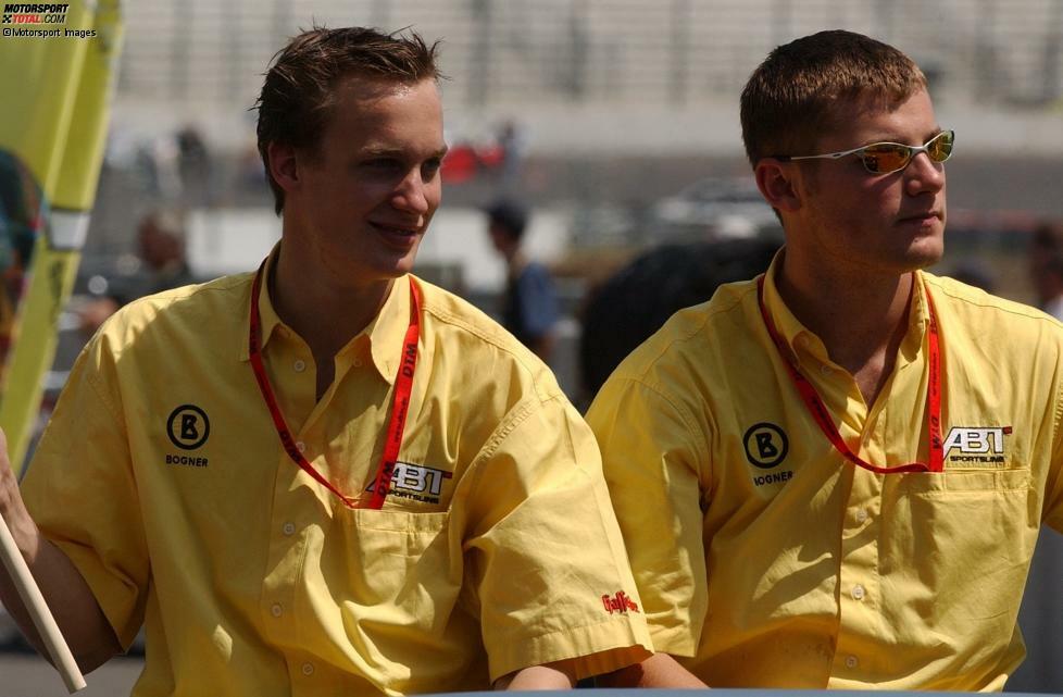 ... und nur wenige Tage älter als Martin Tomczyks (rechts im Bild) damaliger Audi-Teamkollege Peter Terting (links im Bild).