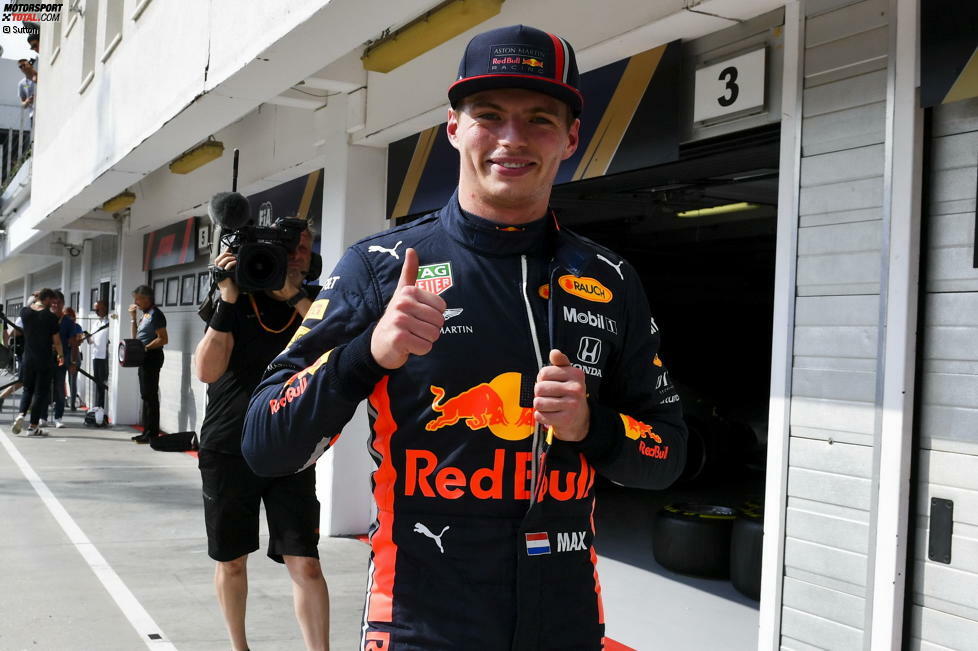#4: Max Verstappen - 21 Jahre, 10 Monate, 5 Tage (Ungarn 2019) - Platzierung im Rennen: P2