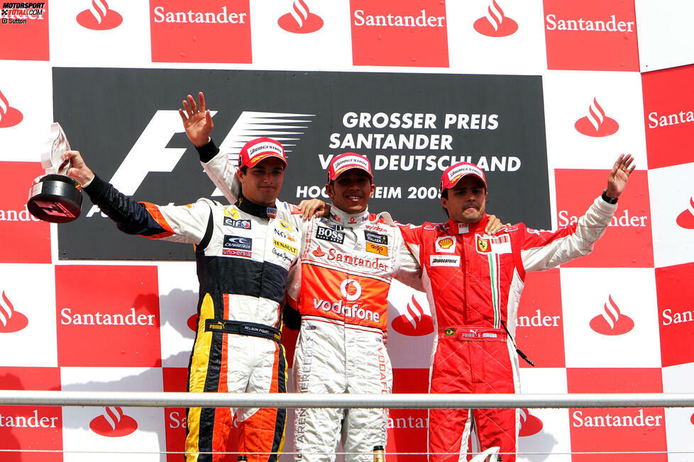 #6: Deutschland 2008 - Lewis Hamilton, Nelson Piquet jun., Felipe Massa (Durchschnittsalter: 24 Jahre, 7 Monate, 1 Tag)