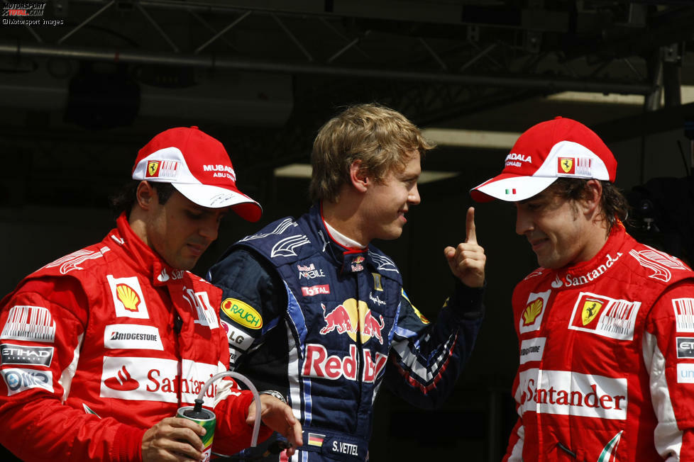 2. Deutschland 2010, Sebastian Vettel vor Fernando Alonso - 0,002 Sekunden: Beim Heimspiel in Hockenheim kann Vettel seinen WM-Rivalen Alonso hauchdünn besiegen. Das Rennen gewinnt jedoch der Spanier - allerdings umstritten. 