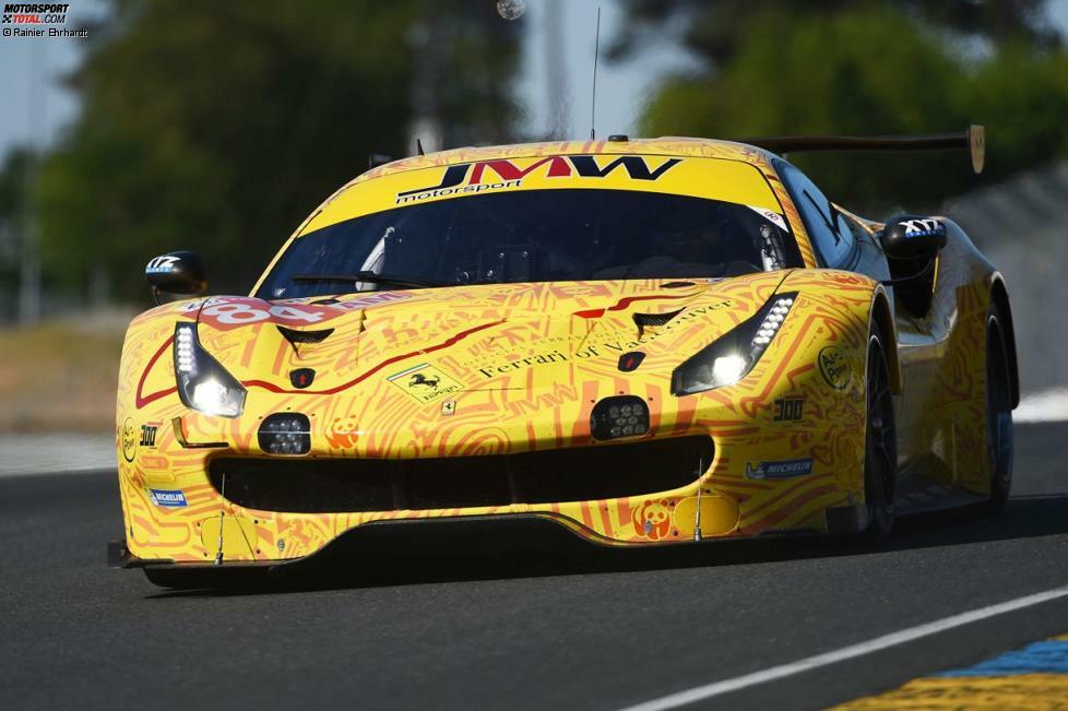 GTE-Am: #84 JMW Motorsport (Ferrari 488 GTE): Jeff Segal, Rodrigo Baptista, Wei Lu