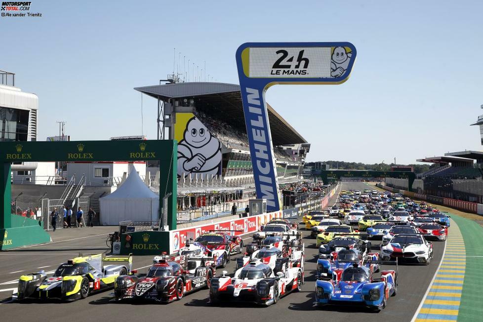 62 Autos, verteilt auf die vier Klassen LMP1, LMP2, GTE-Pro und GTE-Am, treten am 15./16. Juni 2019 bei der 87. Auflage der 24 Stunden von Le Mans an. Unsere Fotostrecke zeigt, wie sie im Detail aussehen und wer die Fahrer sind: