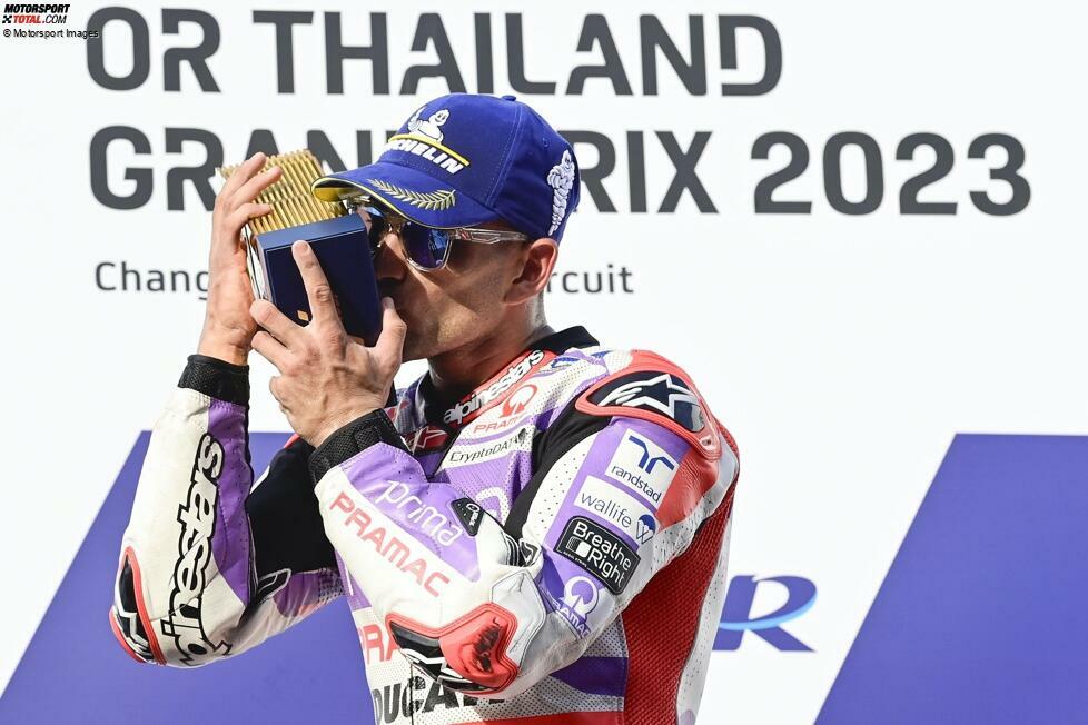 3. Jorge Martin - Letzter Sieg: Buriram 2023 (Pramac-Ducati)
