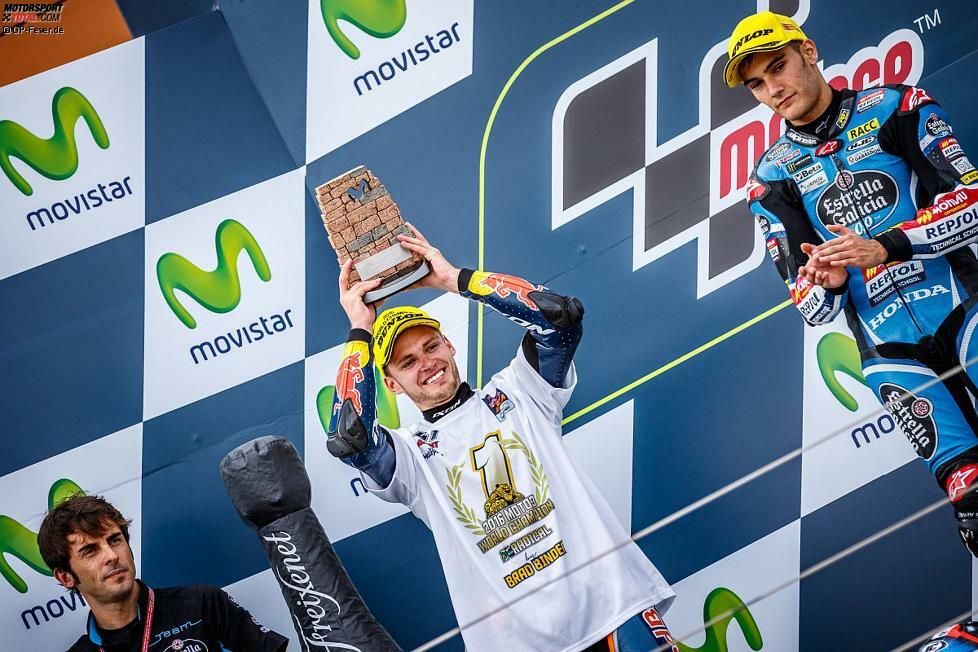 2016: Brad Binder (KTM) vor Enea Bastianini und Jorge Navarro (beide Honda)