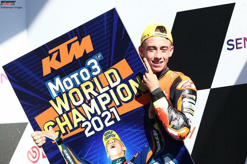 2021: Pedro Acosta (KTM) vor Dennis Foggia (Honda) und Sergio Garcia (GasGas)