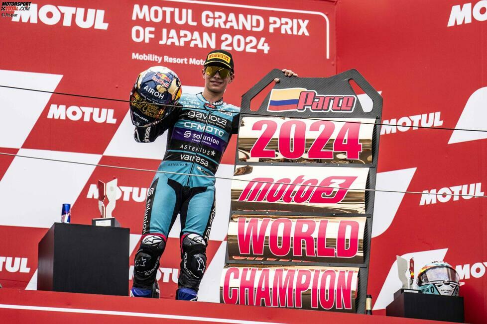 2024: David Alonso (CFMoto) vor Daniel Holgado (GasGas) und Collin Veijer (Husqvarna)