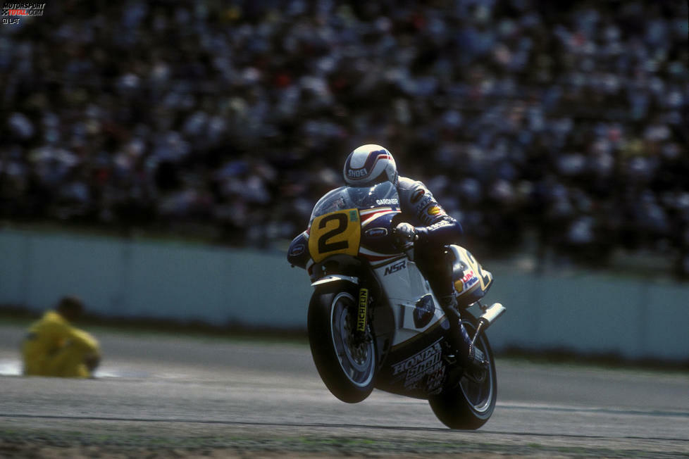 Wayne Gardner (Australien): 1987 entschied der Honda-Pilot die 500er-Krone erstmals für einen Australier. Er war von 1983 bis 1992 am Start und holte insgesamt 18 Rennsiege.