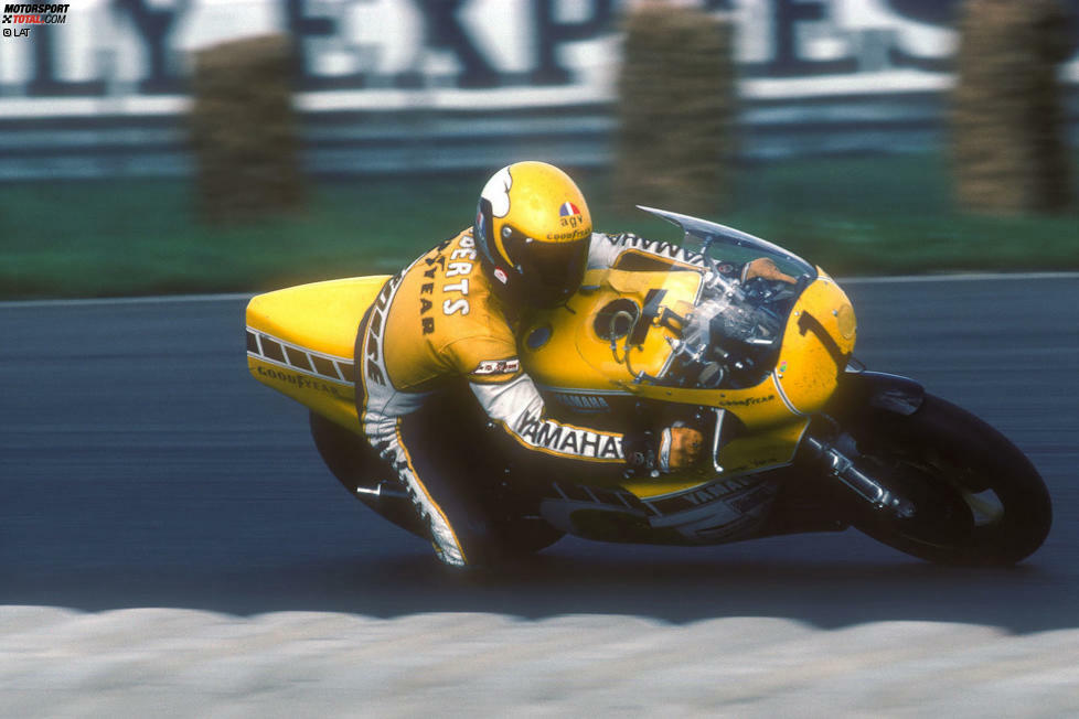 Kenny Roberts (USA): Von 1974 bis 1983 dauerte die Karriere des US-Amerikaners, der die 500er-Klasse Ende der 1970er-Jahre dominierte. Er holte drei WM-Titel in Serie (1978-1980) und gewann insgesamt 24 Rennen.