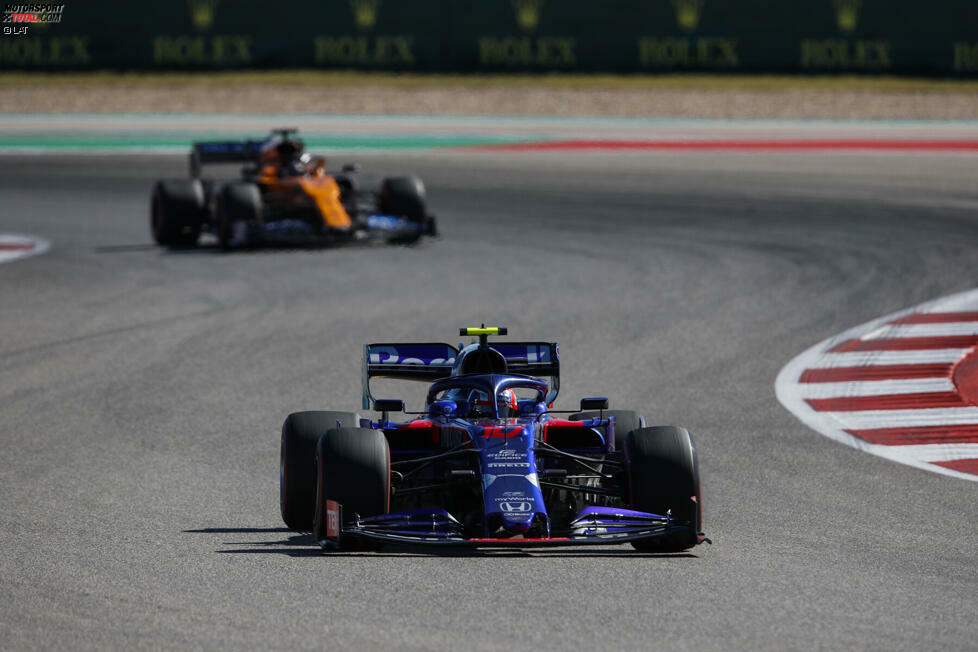 Pierre Gasly (3): Im Finish hatte er nicht das nötige Rennglück, um seine starke Leistung mit Punkten zu krönen. Seit er zu Toro Rosso degradiert wurde, blüht er regelrecht auf. Liegt das nur am Auto, das besser zu seinem Fahrstil passt - oder ist es auch eine mentale Geschichte?