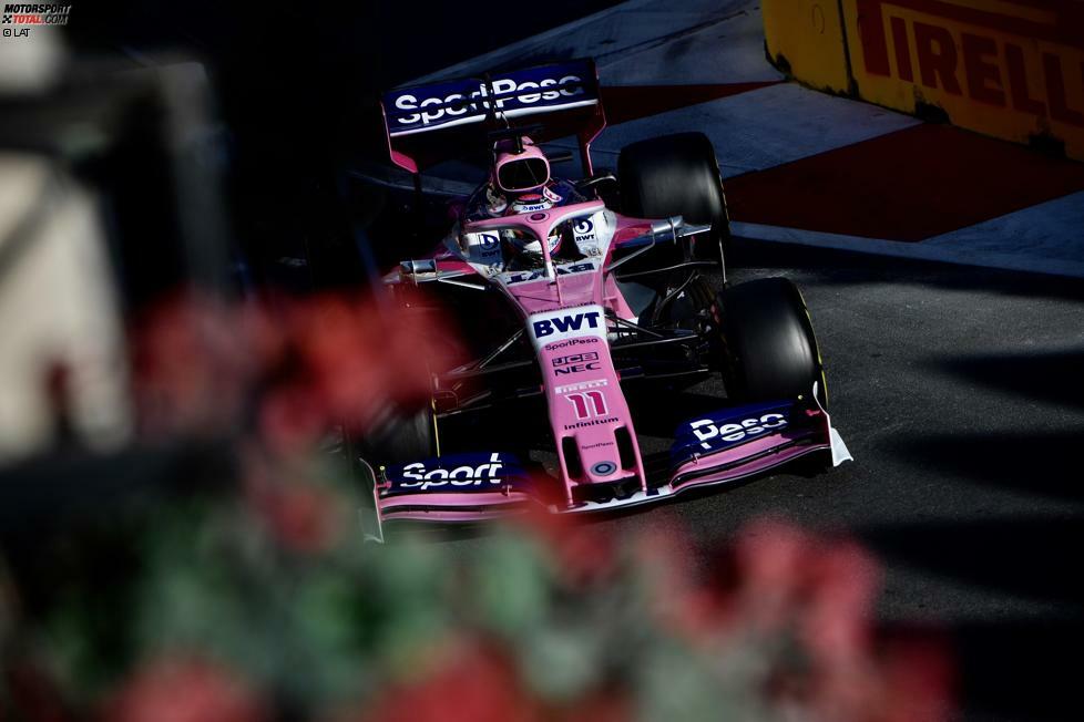 Sergio Perez (1): Baku und Perez - das passt einfach! Im Qualifying als Fünfter und im Rennen als Sechster jeweils 