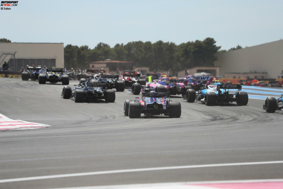 Daniil Kwjat (3): Das Qualifying kann man unmöglich bewerten, weil er vorher schon wusste, dass er als Letzter starten wird. Kwjat war in Le Castellet Testfahrer für Honda, und das hat er gut gemacht. Nebenbei zeigte er tolle Überholmanöver. Und gewann das Duell gegen Albon um zwei Sekunden. Top!