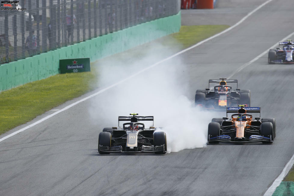 Kevin Magnussen (4): Im Rahmen der Möglichkeiten des Haas-Teams fuhr er im ersten Rennabschnitt solide. Bis zu einem Verbremser, der ihn wohl aus dem Konzept brachte. Am Ende war es dann ein Hydraulikschaden, der seine durchschnittliche Vorstellung beendete.