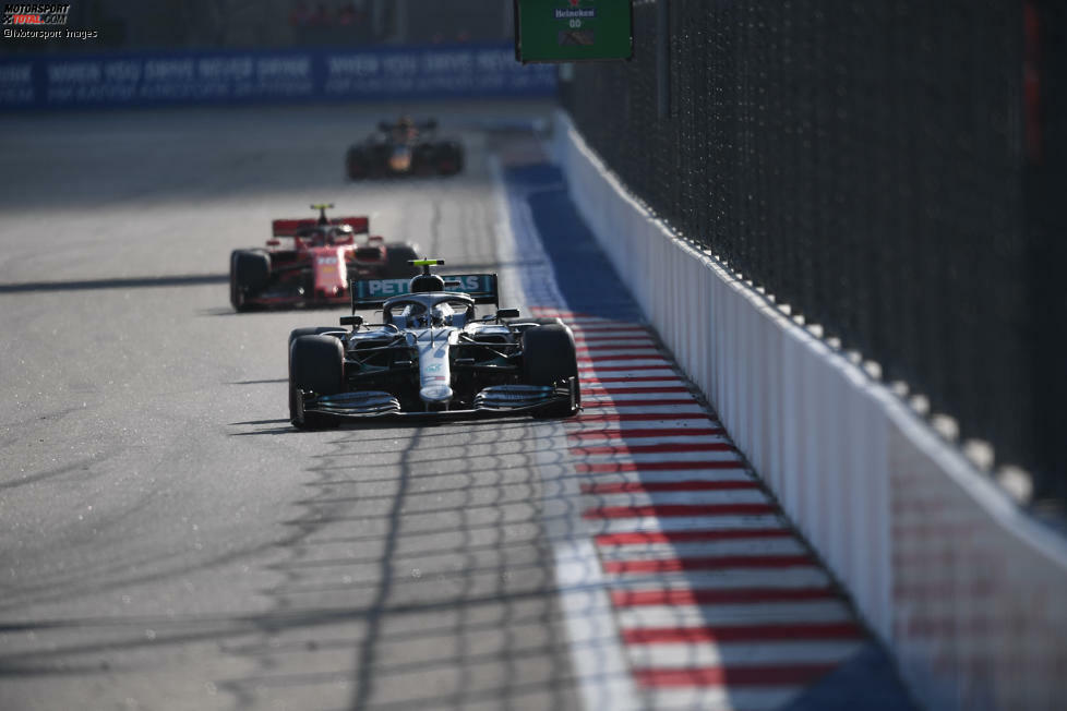 Valtteri Bottas (3): Obwohl Sotschi als seine Lieblingsstrecke gilt, war der Speed-Rückstand auf Hamilton viel zu groß. Letztendlich schmeichelt Bottas der zweite Platz. Positiv: Als er im letzten Abschnitt Leclerc im Nacken hatte, beging er keinen Fehler mehr.