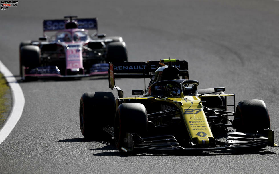 Nico Hülkenberg (3): Dass er im Rennen Teamkollege Ricciardo vorbeilassen muss, weil er nicht an seinen Vordermännern vorbeikommt, spricht nicht für 