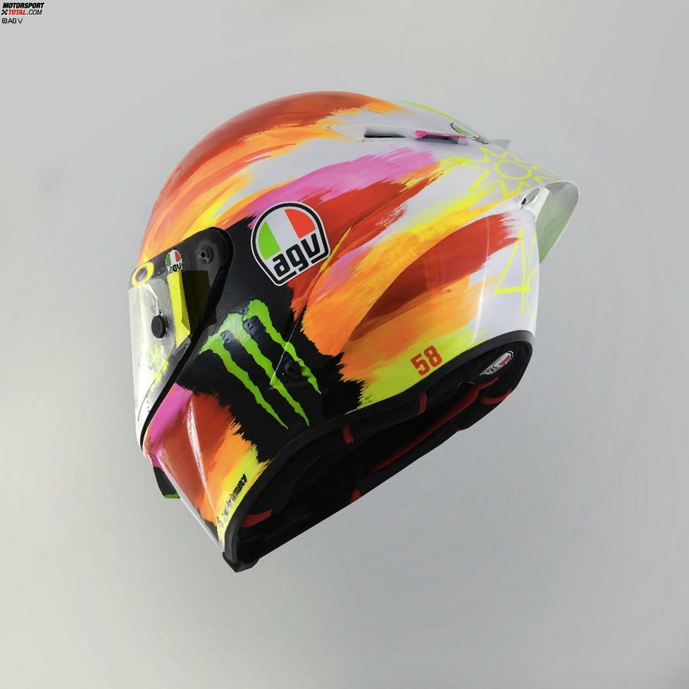 Der Mugello-Helm von Valentino Rossi 2019.