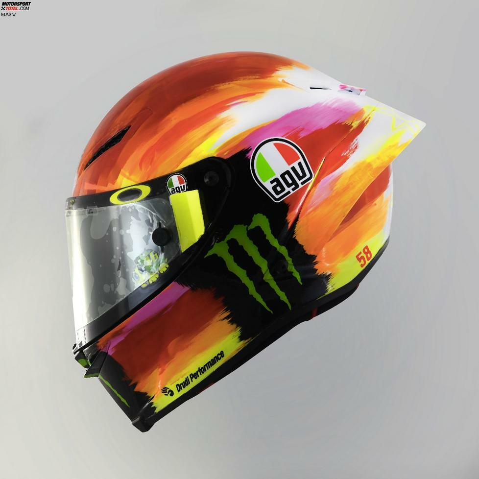 Der Mugello-Helm von Valentino Rossi 2019.