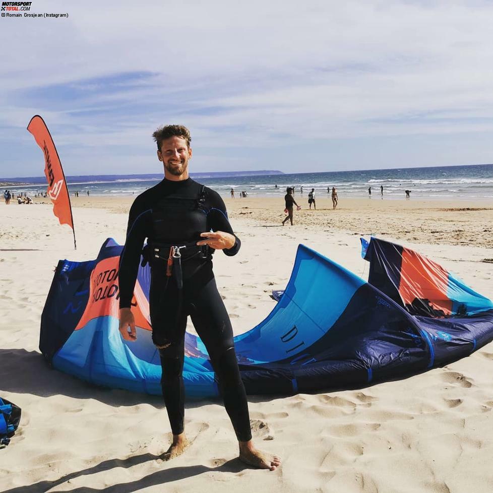 Teamkollege Romain Grosjean hat seiner Traumfrau schon vor einiger Zeit das Jawort gegeben. Er war in der Sommerpause unter anderem beim Kitesurfen. Böse Zungen sagen, dass er dafür im kommenden Jahr deutlich mehr Zeit haben könnte.