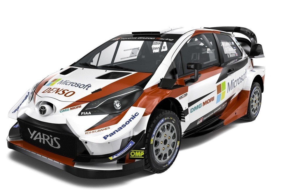 In der bewährten schwarz-weiß-roten Lackierung will Toyota 2019 in der Rallye-Weltmeisterschaft um alle drei Titel kämpfen