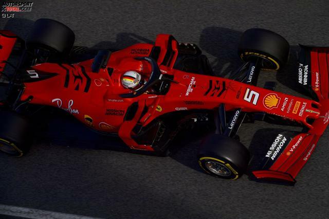 Sebastian Vettel hatte am sechsten Tag der Formel-1-Wintertests 2019 seinen ersten Unfall im Ferrari SF90 ...