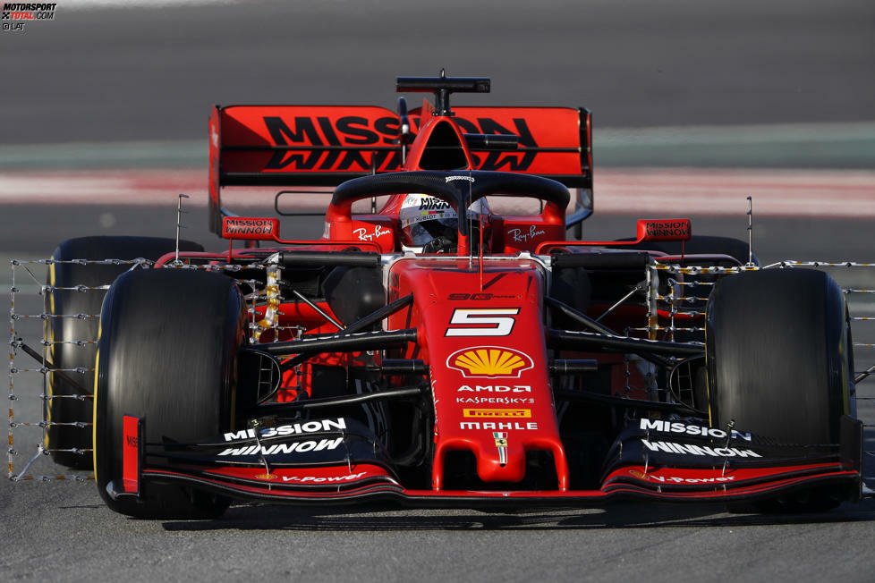 Vettel hat bisher rund 400 Testrunden und knapp 1.800 Kilometer in Vorbereitung auf die Formel-1-Saison 2019 im Ferrari SF90 abgespult