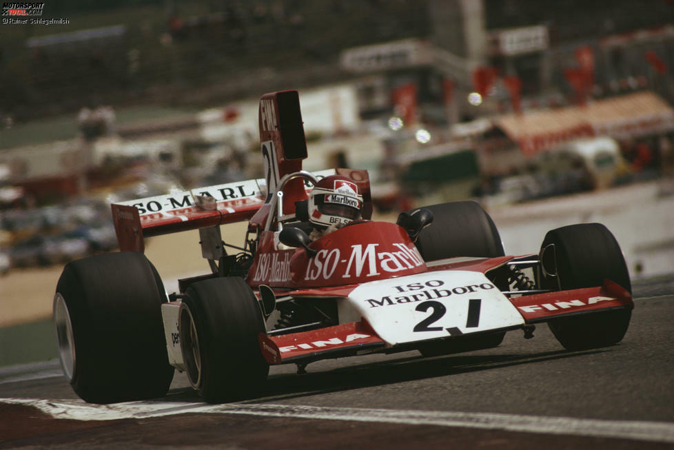 Ebenfalls 1974 setzt das Williams-Team den FW02 ein. Hier beim Grand Prix in Jarama mit dem Dänen Tom Belso am Steuer.
