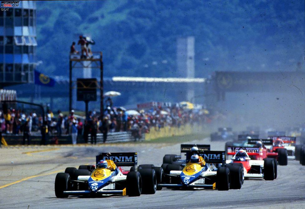 Mit dem FW10 beginnt 1985 zumindest optisch eine neue Williams-Epoche, mit dem klassischen gelb-blau-weißen Branding. Das sollte bis Ende 1993 so bleiben.