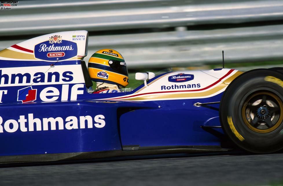 1994 scheint alles angerichtet für den dritten Williams-Weltmeister hintereinander. Aber nach Mansell und Prost hat das Schicksal mit Ayrton Senna andere Pläne. Der unvergessene Brasilien stirbt in Imola im FW16.