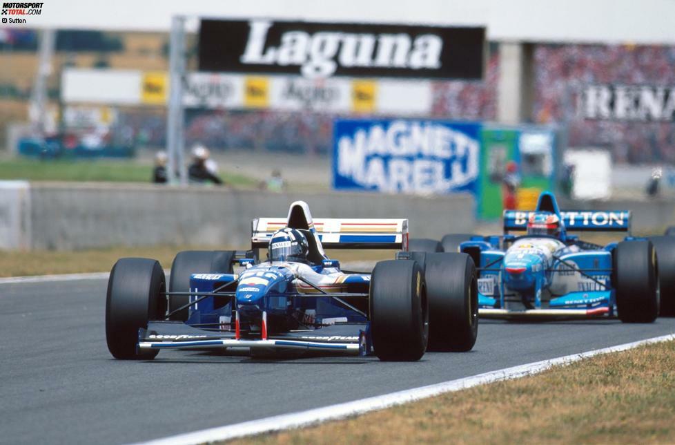 Der FW17 gilt als bestes Auto seines Jahrgangs. Aber gegen den überragenden Michael Schumacher hat Damon Hill 1995 letztendlich keine Chance.
