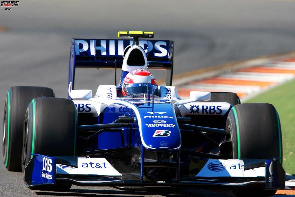 2009 ist Williams längst auf dem absteigenden Ast. Wegen der Toyota-Motoren sitzt ein gewisser Kazuki Nakajima im Cockpit.