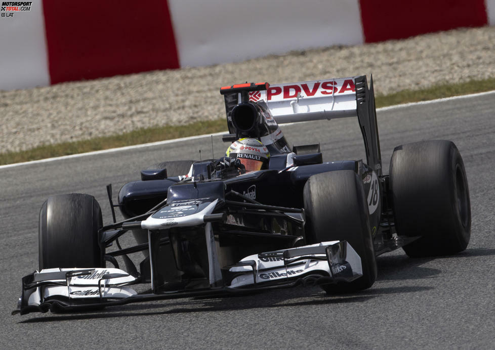 Dass der Venezolaner auch Autofahren kann, beweist er mit dem sensationellen Sieg im FW34 in Barcelona 2012. Es ist bis heute der letzte Triumph des Williams-Teams.