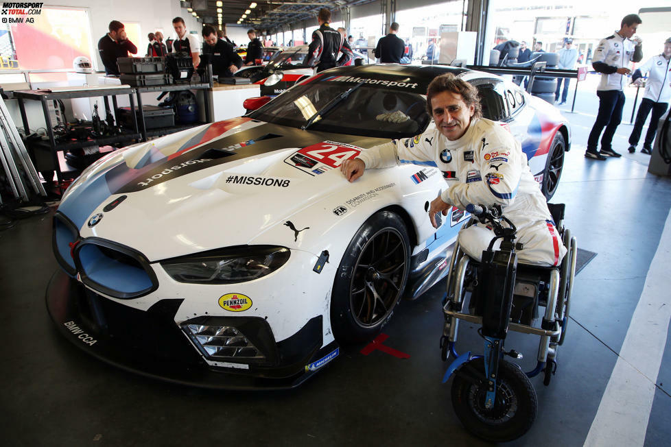 Die körperlichen Probleme, mit denen er in der Vergangenheit zu kämpfen hatte, sind für Zanardi mit dem Handbremssystem im BMW M8 GTE kein Thema mehr. 